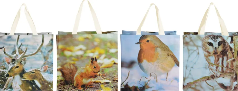 Esschert Design shopper Lennox roodborst 39 x 14 x 38,8 cm