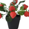 Everlands kunstplant aardbei rood D 20 H 20 cm