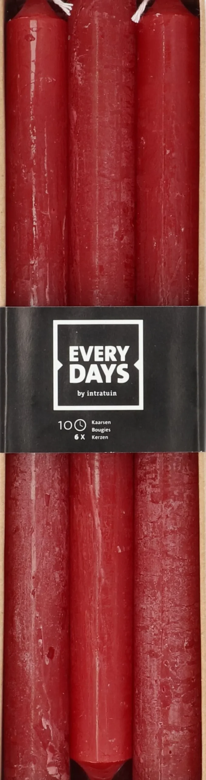 Everydays by Intratuin dinerkaars Rustic rood 10 uur 6 stuks
