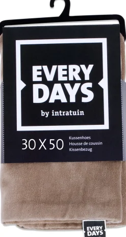Everydays by Intratuin kussenhoes Fluweel beige 30 x 50 cm