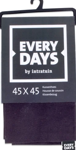 Everydays by Intratuin kussenhoes Katoen antraciet 45 x 45 cm