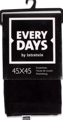 Everydays by Intratuin kussenhoes Fluweel zwart 45 x 45 cm