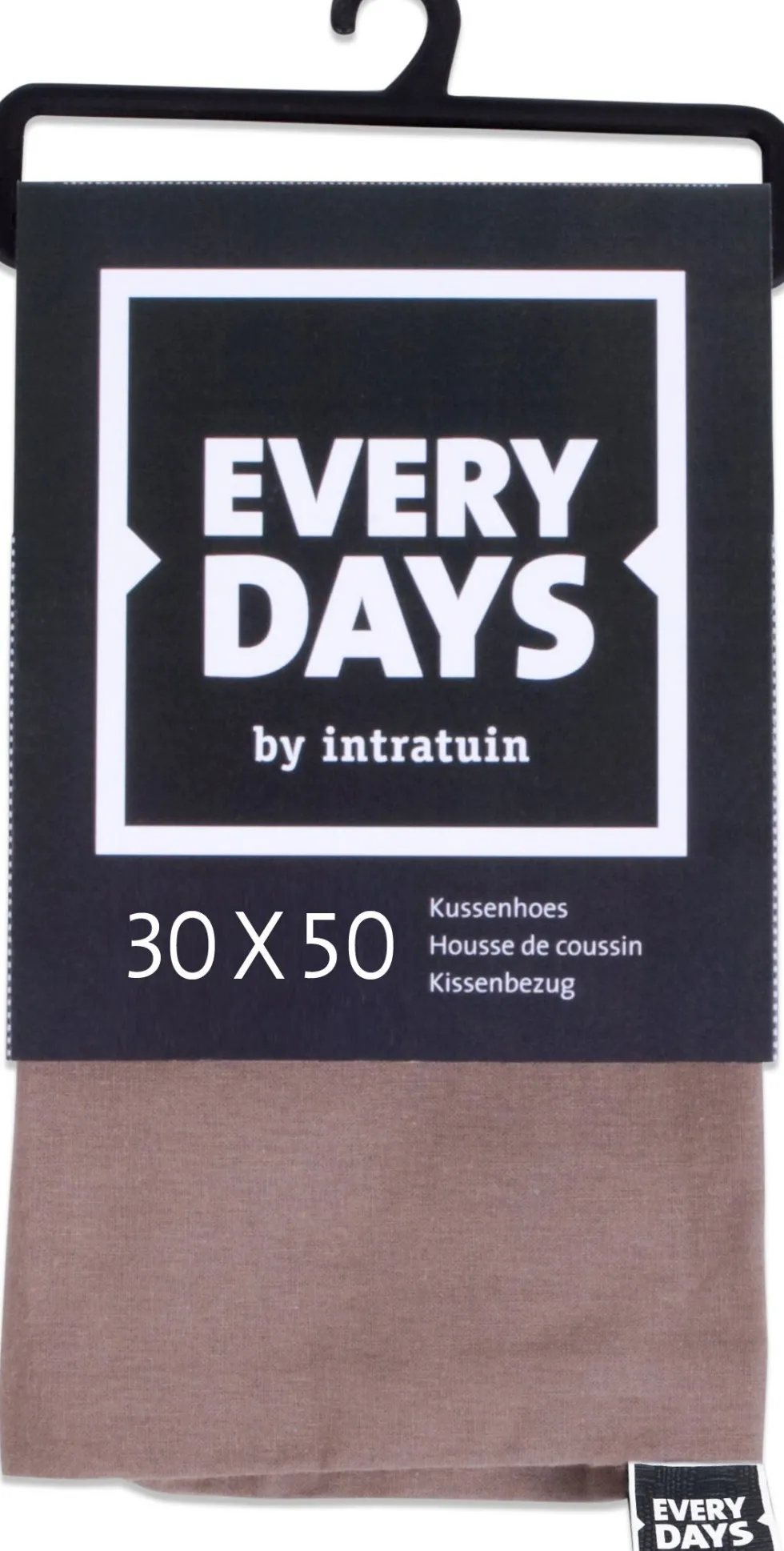Everydays by Intratuin kussenhoes Katoen taupe 30 x 50 cm