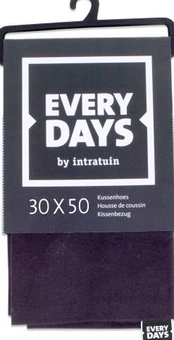 Everydays by Intratuin kussenhoes Katoen antraciet 30 x 50 cm