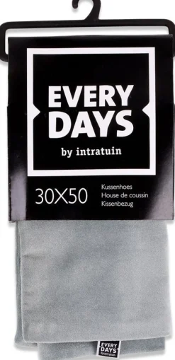 Everydays by Intratuin kussenhoes Fluweel grijs 30 x 50 cm