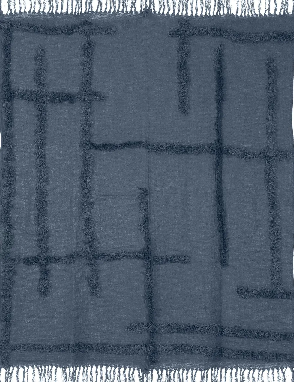 Everydays by Intratuin plaid Filip blauw 180 x 130 cm