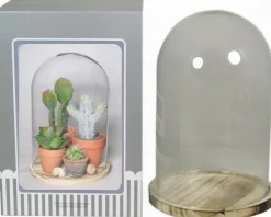 Glazen stolp transparant D 17,5 H 25 cm