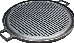 Grillplaat gietijzer zwart D 30 H 2 cm