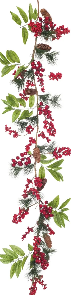 Guirlande met blad en bessen 150 cm