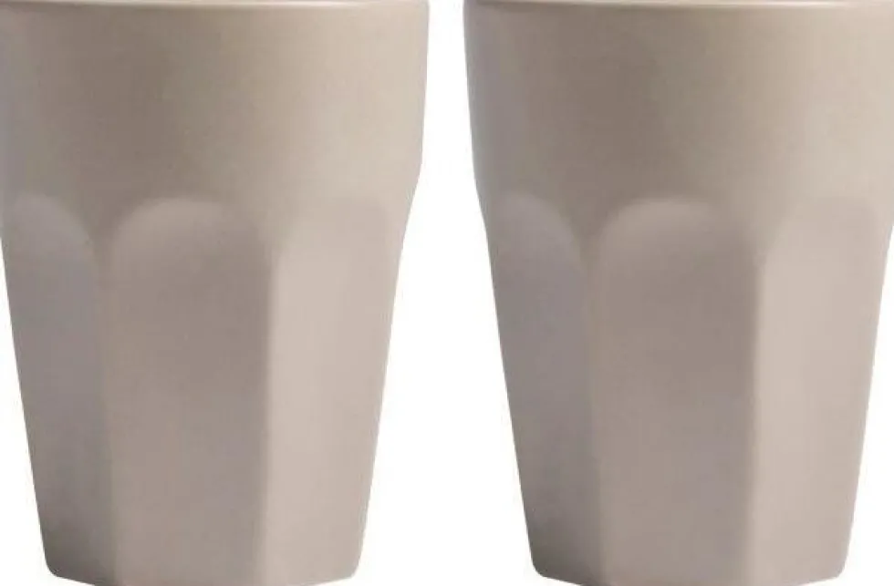 Gusta beker grijs 220 ml 2 stuks