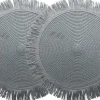 Gusta placemats grijs D 38 H 0,2 cm 2 stuks