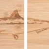 Gusta serveerplank sardientje naturel 27 x 14 x 3 cm