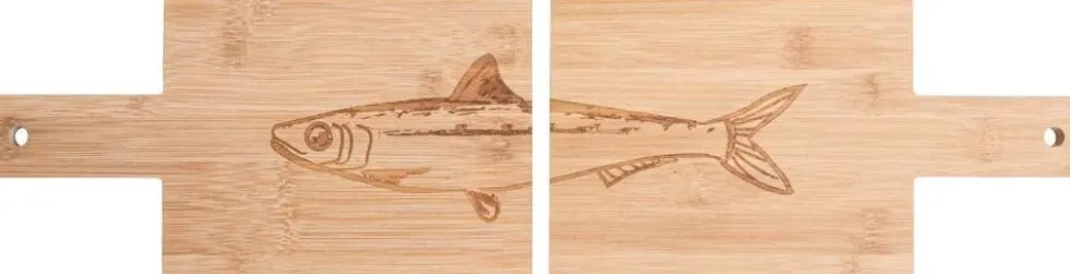 Gusta serveerplank sardientje naturel 27 x 14 x 3 cm