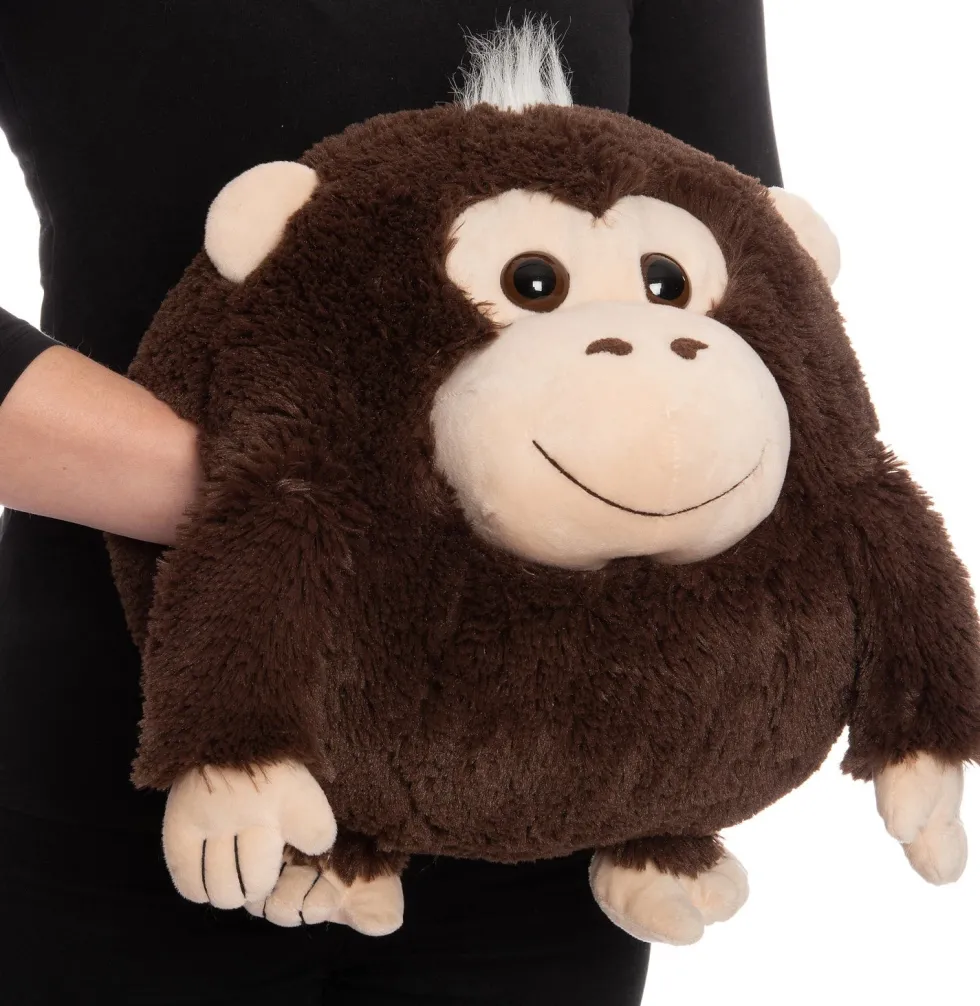 Handwarmer gorilla bruin 30 x 25 x 30 cm