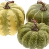 HBX beeld Harvest pompoen groen D 8 H 8 cm 3 stuks