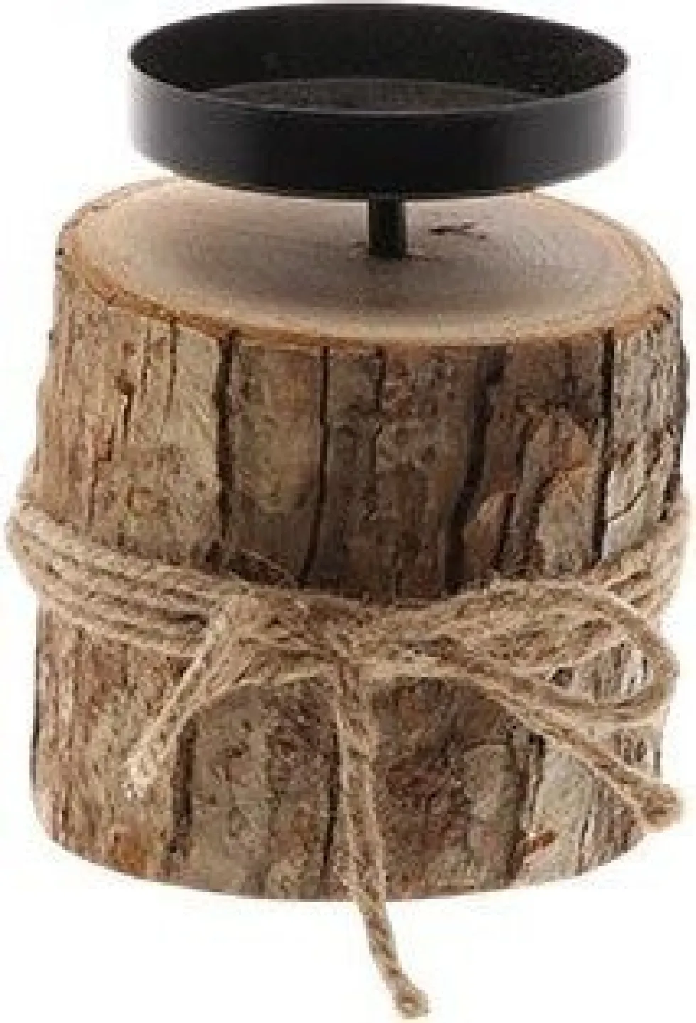 HBX kandelaar Log naturel D 10 H 13 cm