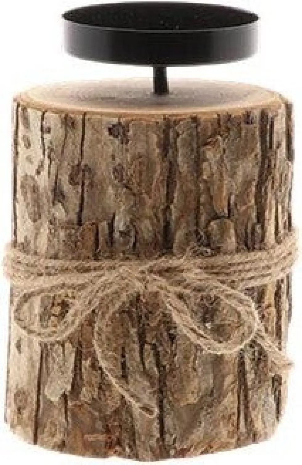 HBX kandelaar Log naturel D 10 H 17 cm