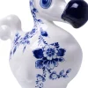 Heinen Delfts Blauw beeld De Blauwe Dodo wit / blauw 15 x 9 x 15 cm