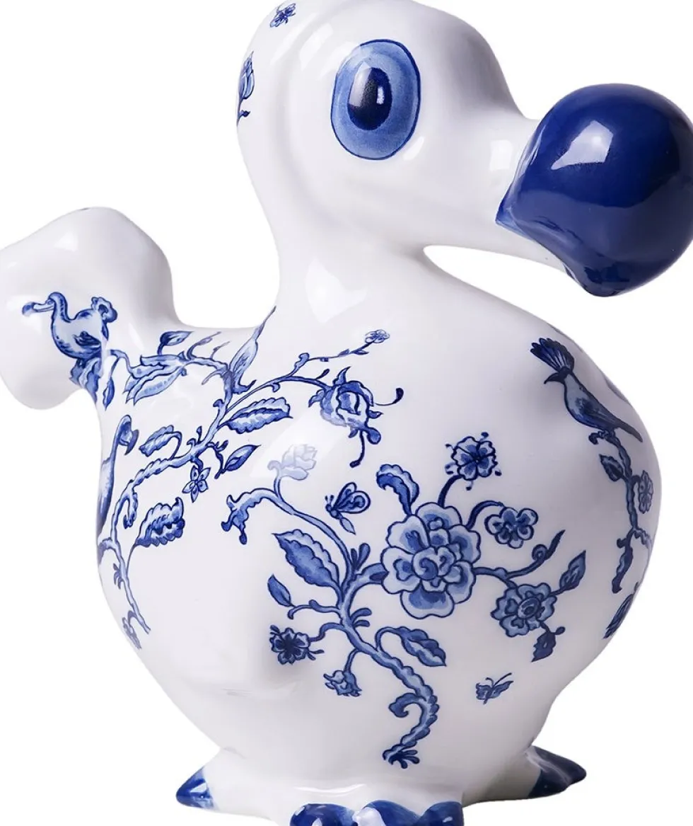 Heinen Delfts Blauw beeld The Heritage De Blauwe Dodo 14,5 x 8,5 x 15,5 cm