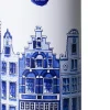 Heinen Delfts Blauw drinkfles stad blauw / wit D 7 H 22 cm