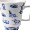 Heinen Delfts Blauw mok Nhaan blauw / wit D 10 H 10 cm