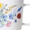 Heinen Delfts Blauw mok Wildbloemen bloementuin D 8,5 H 9,5 cm