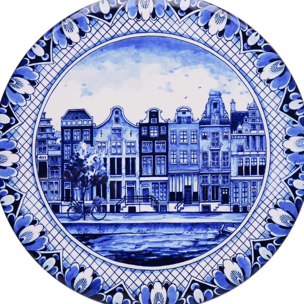 Heinen Delfts Blauw onderzetter D 10 H 0,6 cm 4 stuks