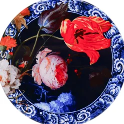 Heinen Delfts Blauw onderzetter D 10 H 0,6 cm 4 stuks