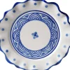Heinen Delfts Blauw ontbijtbord Majolica blauw / wit D 21,5 H 2,2 cm