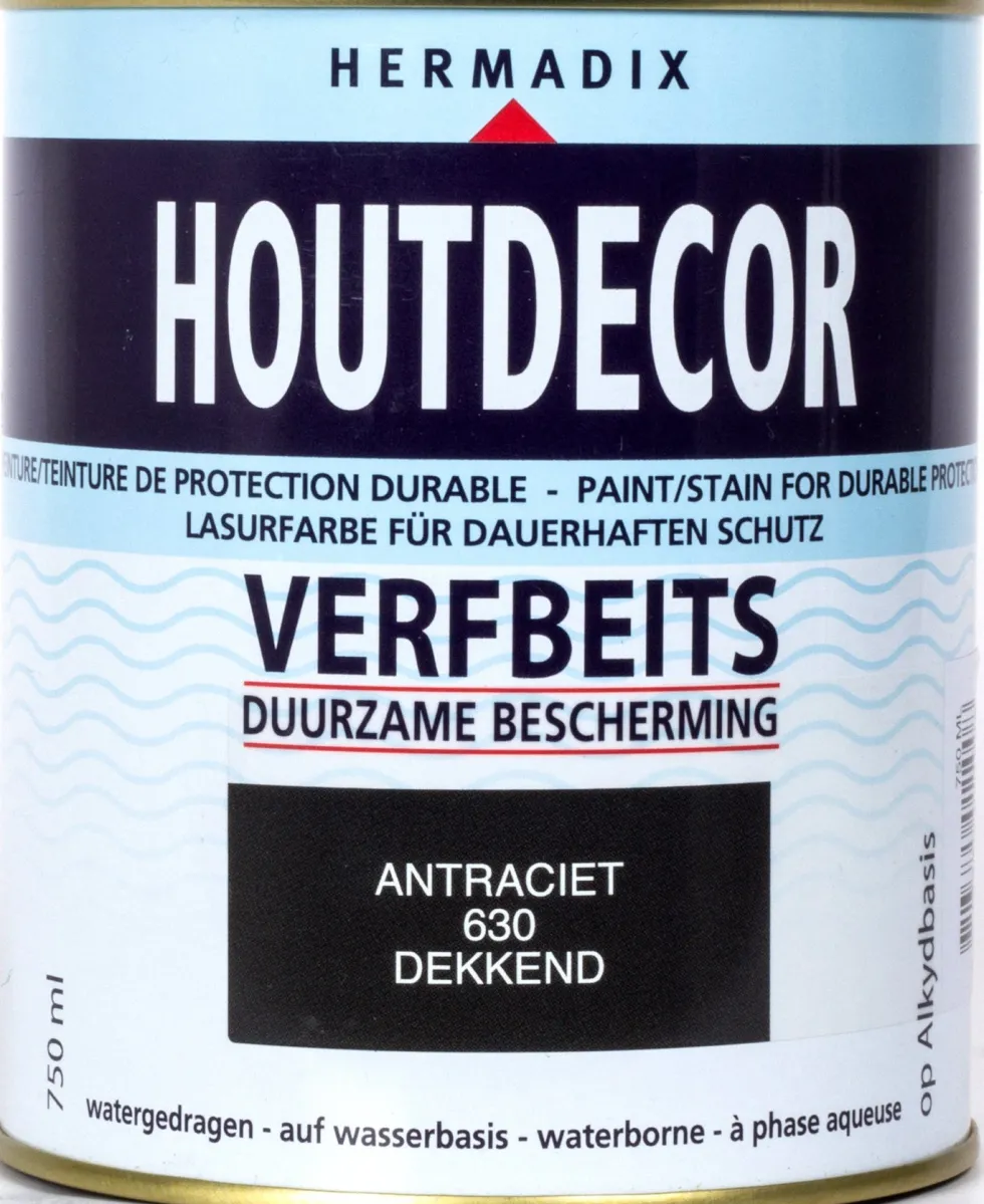 Hermadix Houtdecor antraciet 750 ml