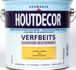 Hermadix Houtdecor transparant blank vuren 2,5 l