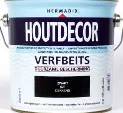 Hermadix Houtdecor zwart 2,5 l