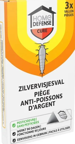 HOME DEFENSE Zilvervisjesval 7,5 x 1,2 x 13,5 cm 3 stuks