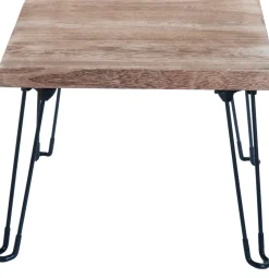 House of Nature bijzettafel Tavan naturel / zwart 45 x 45 x 36 cm