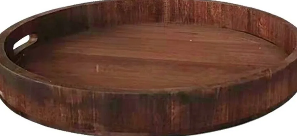 House of Nature decoratiebord Grandforks naturel D 48 H 6 cm