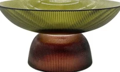 House of Nature decoratieschaal Bruno groen / bruin D 26 H 13 cm