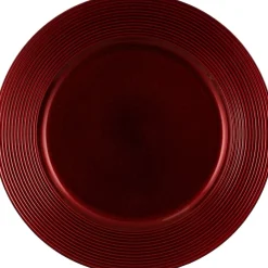 House of Seasons decoratiebord Mila rood D 33 H 3 cm