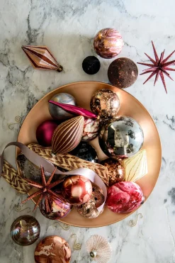 House of Seasons decoratiebord Mila brons D 40 H 2 cm