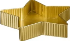 House of Seasons dienblad ster goud 24,5 x 24,5 x 5 cm