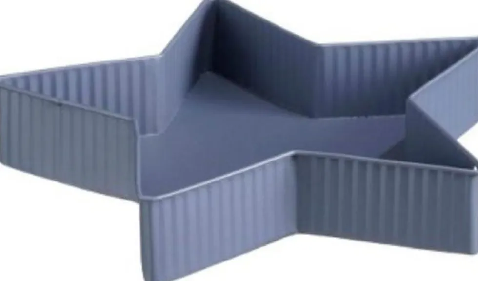 House of Seasons dienblad ster blauw 31 x 31 x 5 cm