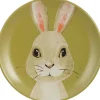 House of Seasons ontbijtbord Wild konijn geel D 20 H 2,5 cm