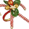 House of Seasons servetring met kralen rood 10 x 9 x 7 cm