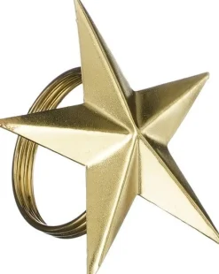 House of Seasons servetring Ster goud 7 x 7 x 4,5 cm