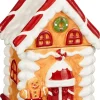 House of Seasons voorraadpot kersthuis bruin 11 x 10 x 19 cm