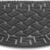 HQ Hamat rubbermat Pinmix Wave halfrond zwart 60 x 40 cm