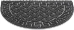 HQ Hamat rubbermat Pinmix Wave halfrond zwart 60 x 40 cm