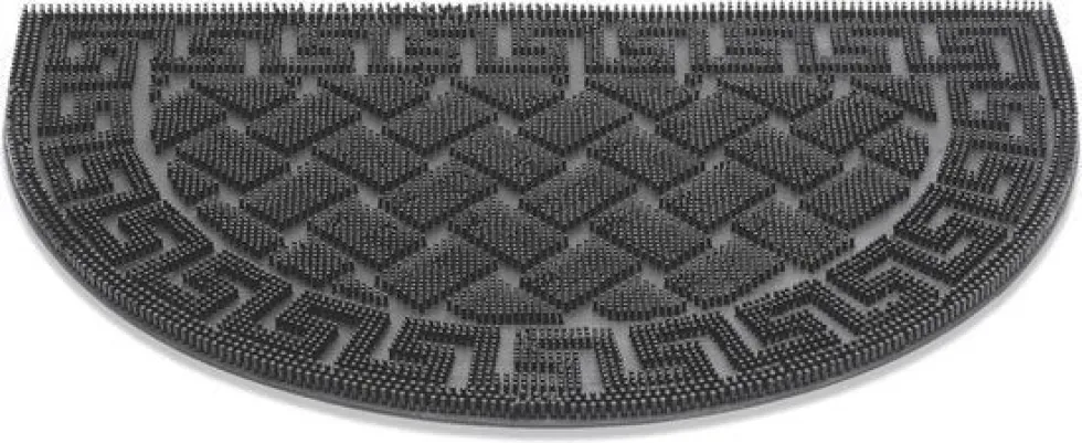 HQ Hamat rubbermat Pinmix Wave halfrond zwart 60 x 40 cm