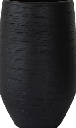 HS bloempot Osaka zwart D 22 H 40 cm