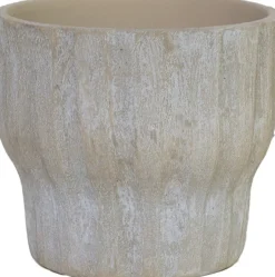 HS bloempot Vigo taupe D 16 H 18 cm