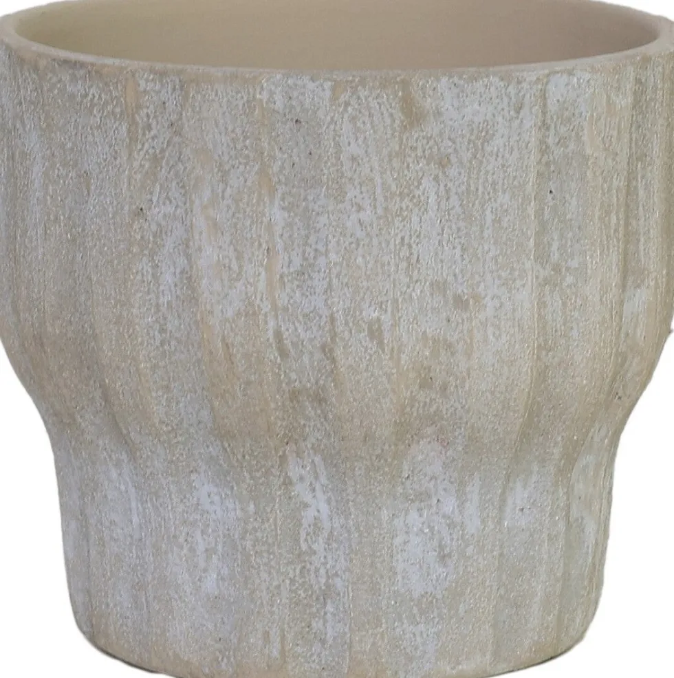 HS bloempot Vigo taupe D 16 H 18 cm